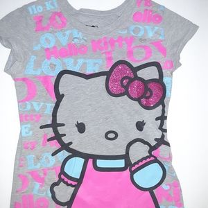 Hello Kitty Grey, Pink, Blue Shirt